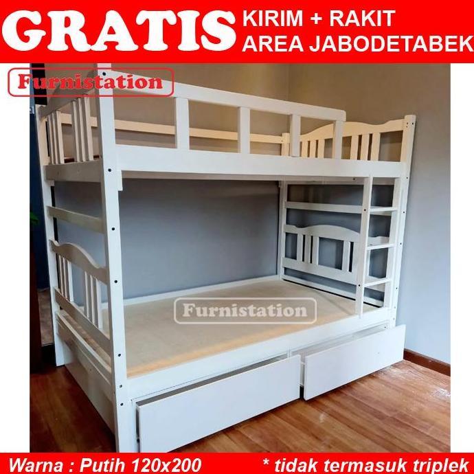 Terlaris Ranjang Susun Dengan Laci Kolong 120X200 / Divan Tingkat Dengan Laci