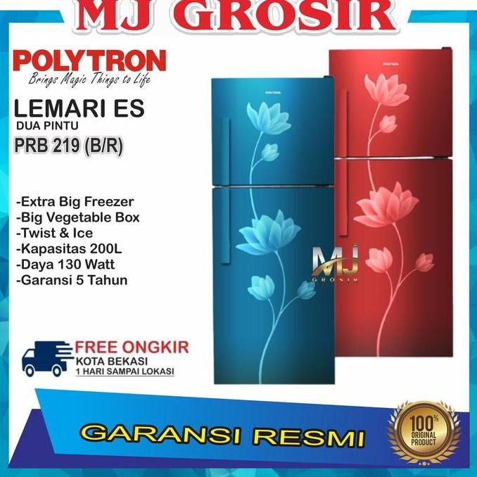 KULKAS POLYTRON PRB 219 LEMARI ES 2 PINTU PRB219 PRB 219