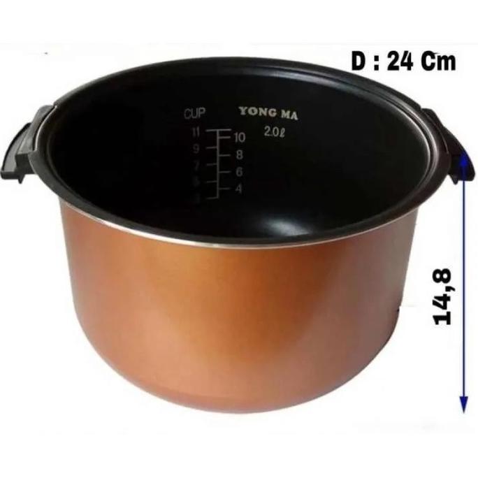 PANCI TEFLON YONGMA INNER POT MAGIC COM YONGMA 2 LITER NON WING / WING