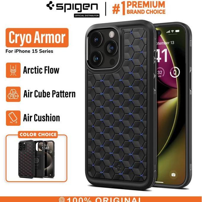 Case iPhone 15 Pro Max Plus Spigen Cryo Armor Cooling Gaming Casing