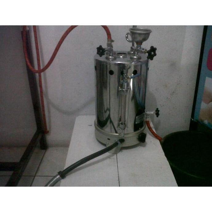 Setrika Uap Boiler Gas Maomoto kapasitas 5 liter/boiler laundry