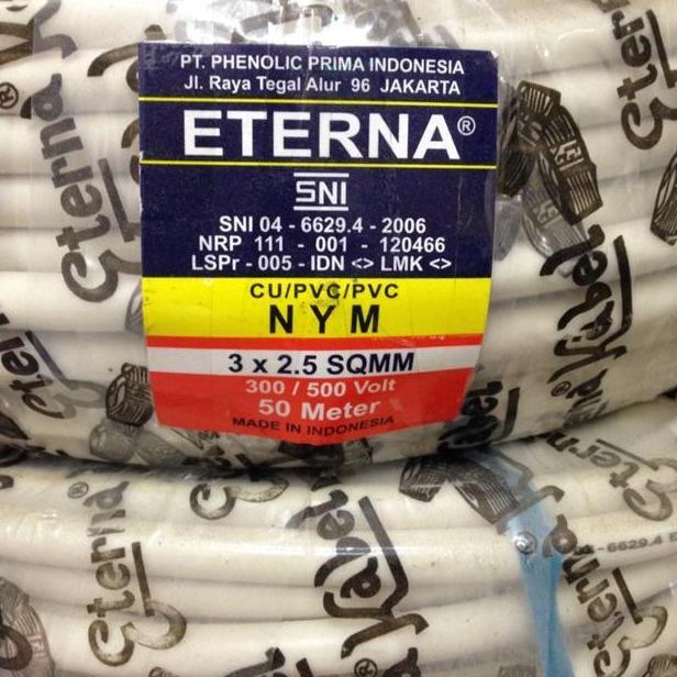 ETERNA KABEL NYM 3X2,5mm 50M KABEL ETERNA NYM 3x2,5 mm 50 meter
