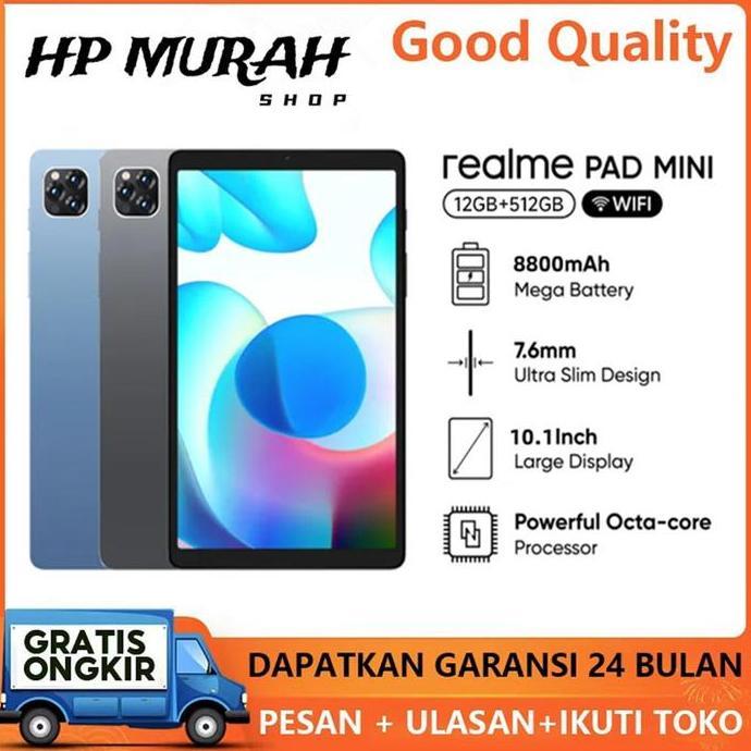 Tablet realme pad mini 5G Baru 10.1inch RAM 12GB+512GB ROM