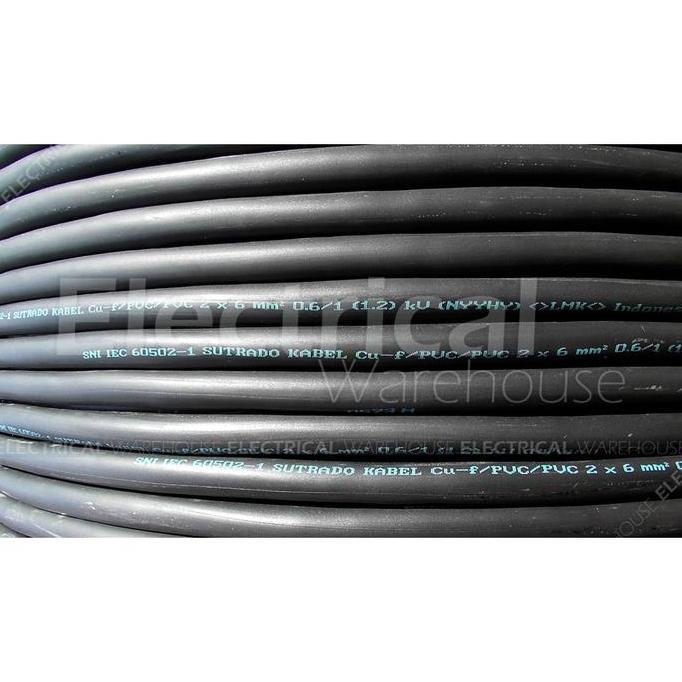 Kabel Listrik Serabut NYYHY 2x6mm2 SUTRADO ( NYY HY 2x6mm 2x6 mm 2 x 6