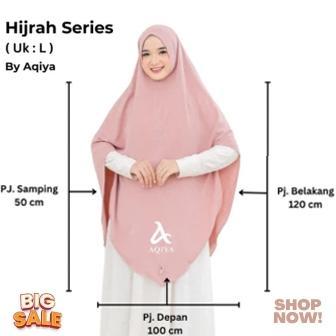 Original Aqiya Hijrah - Khimar Hijab Kerudung Syari Premium Bergo Panjang Jumbo Syari Terbaru Kekini