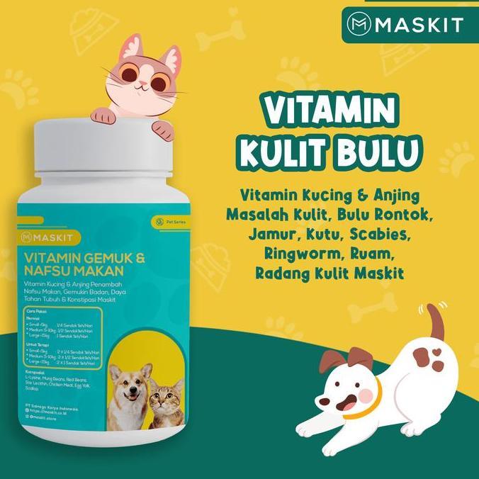 vitamin hewan kucing anjing penambah nafsu makan, gemukin badan, imun