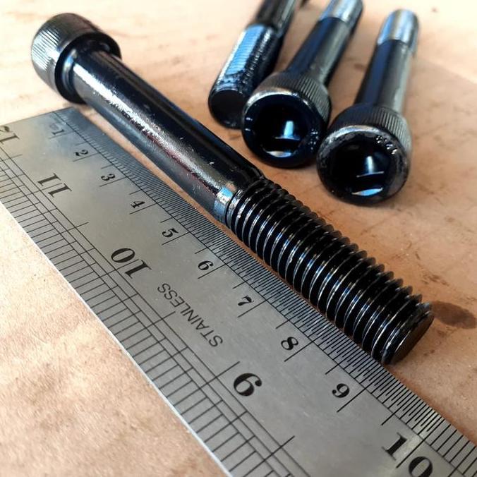 Baut L Baja M12X90 / Baut L Baja M12 X 90 / Baut L M12X90 Baja Hitam Restock