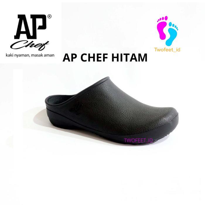 Bisa Cod - Ap Chef Hitam & Putih Size 38 - 45 - Sepatu Ap Chef - Sepatu Koki - Sepatu Ap Chef
