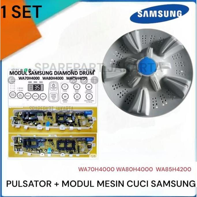 PAKET 1 SET Pulsator + modul mesin cuci Samsung WA70V3 WA70V4 WA65V3 WA80V4 WA80V7 WA80V3 HARGA SPES