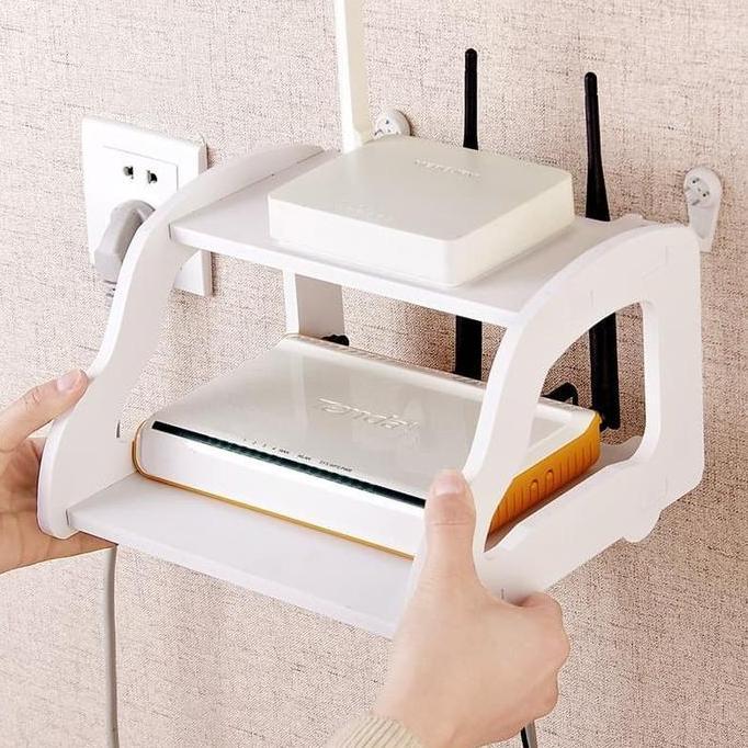 Rak Dinding Router Wifi Rak Penyimpanan Set Top Box Tv Baru