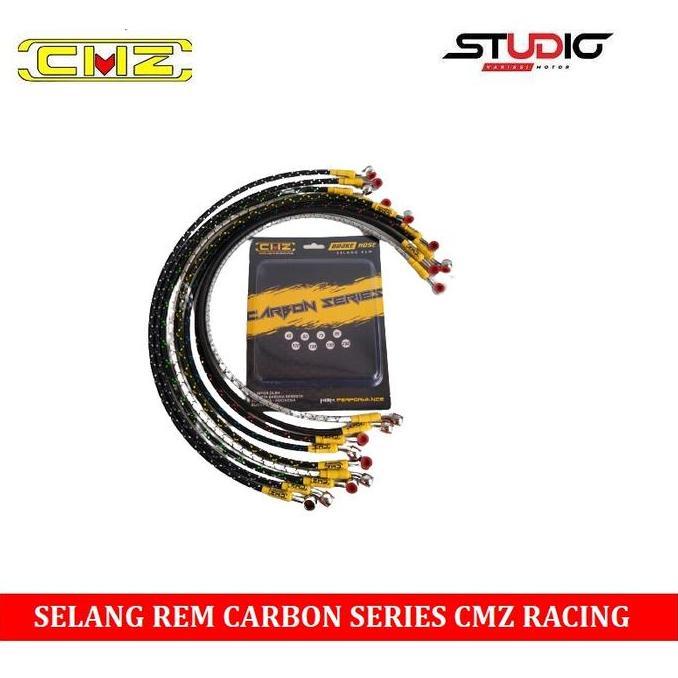 Promo Selang Rem Serat Carbon Series Variasi Ukuran 95 Cm Pnp Depan Jup Vario Beat Mio Supra Tiger C