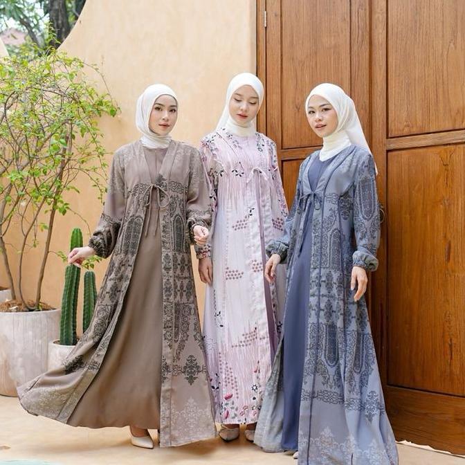 Joley Cloth - NEW Alia Dress Motif Terbaru 2026 Abaya Simple Gamis Bridesmaid Wanita Sarimbit Seraga