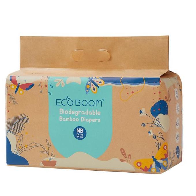 Eco Boom Bamboo Diaper NB,S ,M-Popok Tape Bayi Eco Friendly Diaper