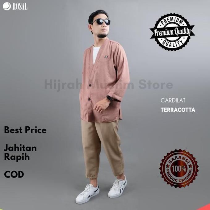 Cardigan Sholat CARDILAT ROSAL - Kimono Outer Jepang Cardigan Pria