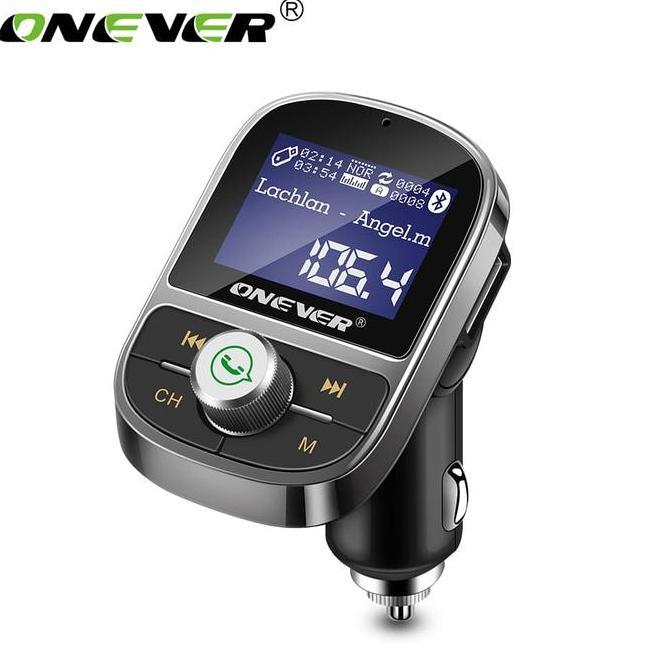 ONEVER HY92 FM Modulator Bluetooth 4.1 Hands-free Car Kit w3.A Charger HEMAT