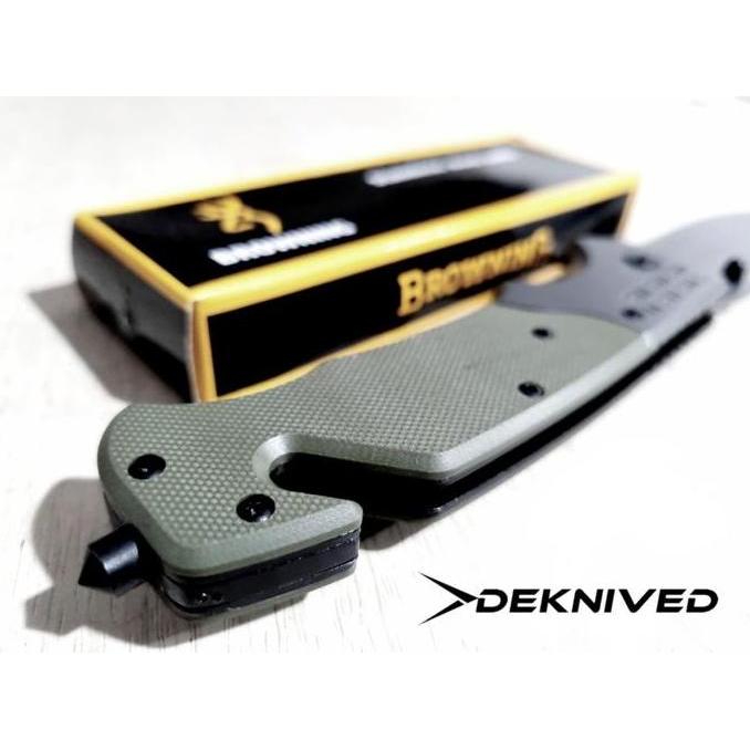 Pisau Lipat Survival Browning Tactical Knife Made In USA " Deknived "