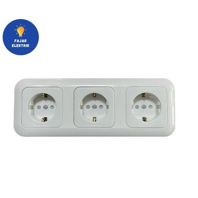 STOP KONTAK PANASONIC 3 GANG INBOW BEST SELLER