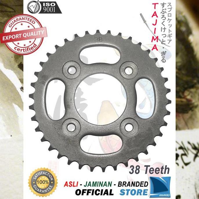 Gigi Tarik 428-38T Honda Supra X 125 Gir Belakang Sprocket Gear Tajima