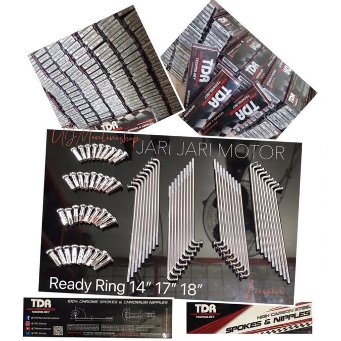 Jari Jari Chrome Original Merk TDR Jeruji Motor Chrome Ring 14 & 17 Ruji Ring 14 ,Ruji Ring 17 Chrom