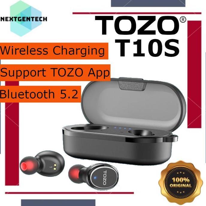 TOZO T10S 2022 TWS TRUE WIRELESS EARBUDS BLUETOOTH 5.2 IPX8 ENC EARBUD DIGITAL DISPLAY