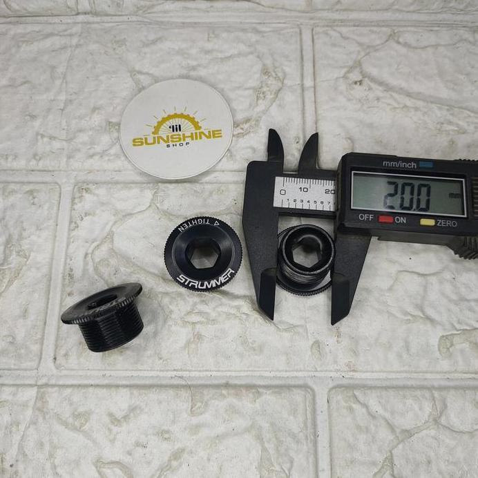 Baut M20 Tutup Crank Hollowtech 2 Sebelah Kiri STRUMMER Bolt 20 mm Sepeda MTB Roadbike Lipat Seli