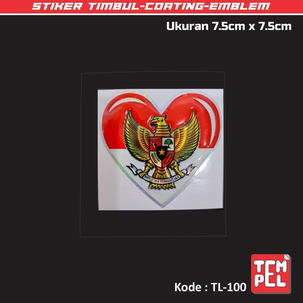 Stiker Timbul/Coating/Emblem/Embos/3D Garuda LOVE