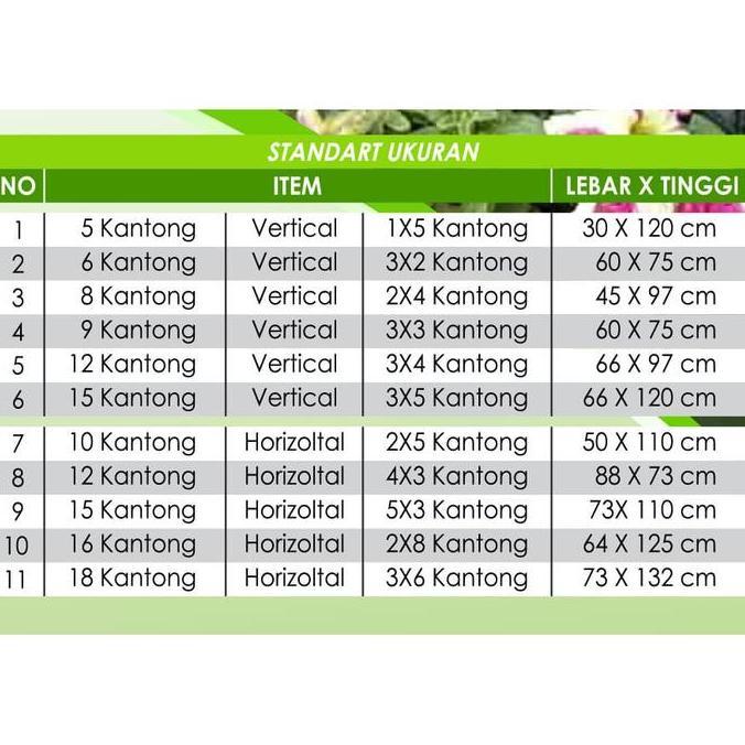 Wall Planter Easy Grow 12 Kantong (3 x 4 Kantong Horizontal)