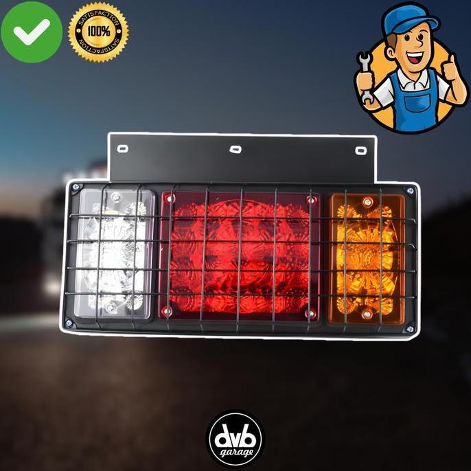 (2 PCS) STOP LAMP TRUK 24V LED VARIASI LAMPU BELAKANG MOBIL TRUCK TRONTON STOPLAMP LAMPU BELAKANG UN