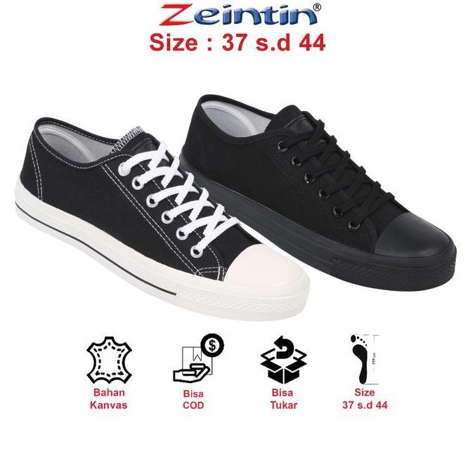 Zeintin - Sepatu Sekolah Black Sepatu Sneakers Boot Hitam Zeintin JN Casual Shoes Pria Snekers Wanit
