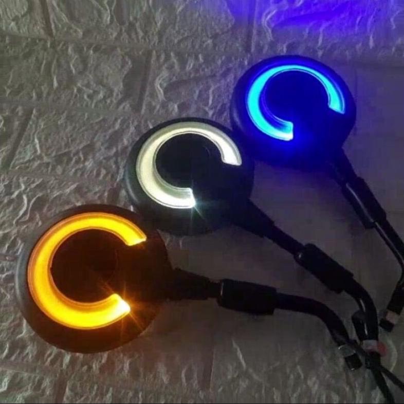 Spion Model Scoopy Lampu Led Spion Variasi Bulat Universal Scoopy,Fino,Vespa,Mio,Vario Dll