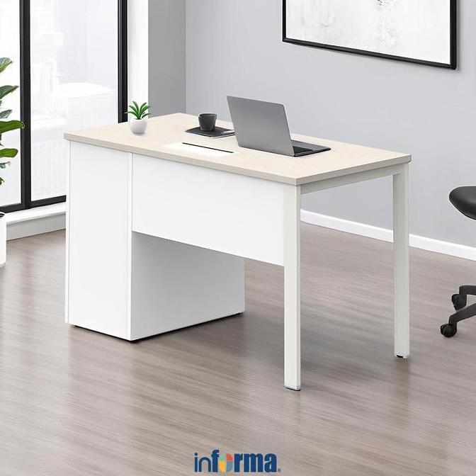 Informa Sieben Meja Kantor 120 Iw - Putih Meja Kerja Meja Belajar Minimalis Tempat Kerja