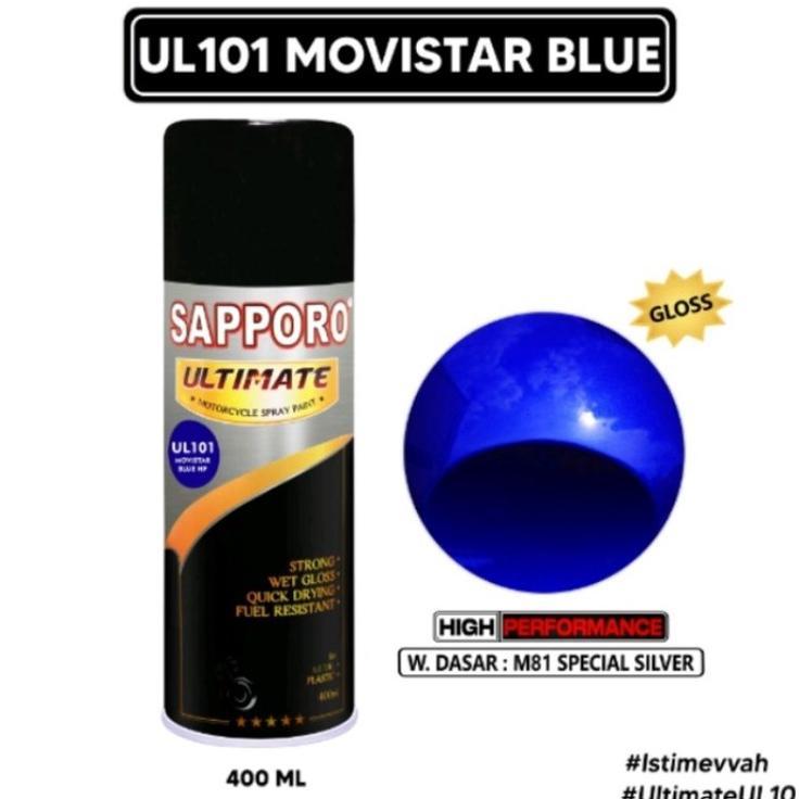 Saporo Sapporo Ultimate UL101 Movistar Blue 400ml Hh Performance Biru Cat Semprot Spray Paint UL 101