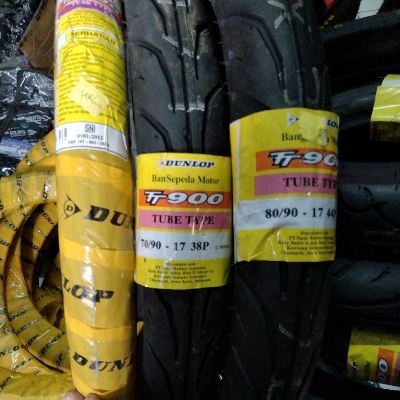 BAN DUNLOP TT900 - TUBE TYPE (70/90 - 80/90 - 90/90 - 250 - 275 ) RING 17 BAN LUAR MOTOR BEBEK SPORT