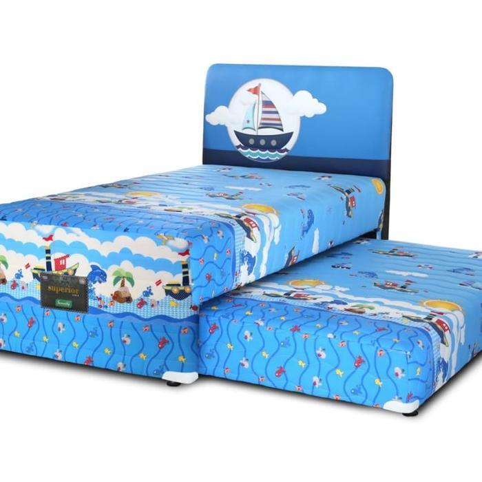 Elite Spring Bed Sorong 2 kasur 120x200 2 In 1 motif Pelaut