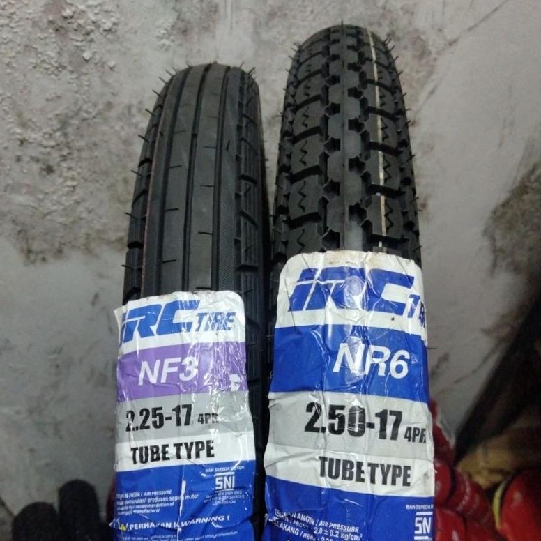 Paket Sepasang Satuan Ban IRC NF3 225-17+250-17 NR6 Ban Set Depan Belakang Honda c70 c700 c800 astre