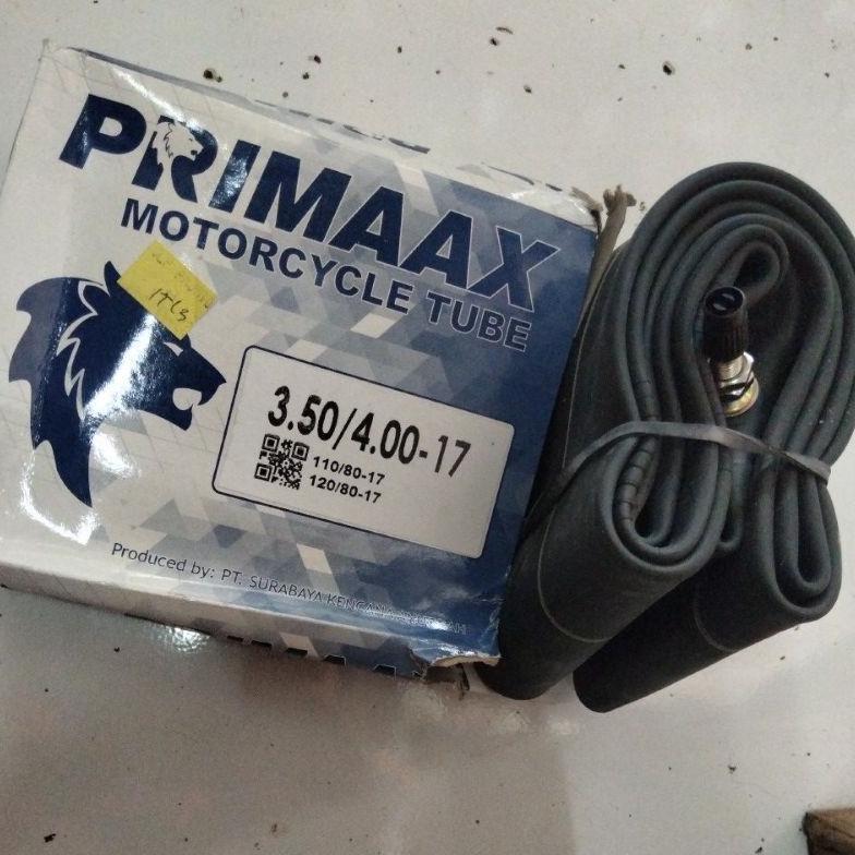 Ban Dalam Motor Ring 17 PRIMAAX TUBE 350-17 Atau 400-17 Karet Inner Dalem Belakang 3.50/4.00 120/80/