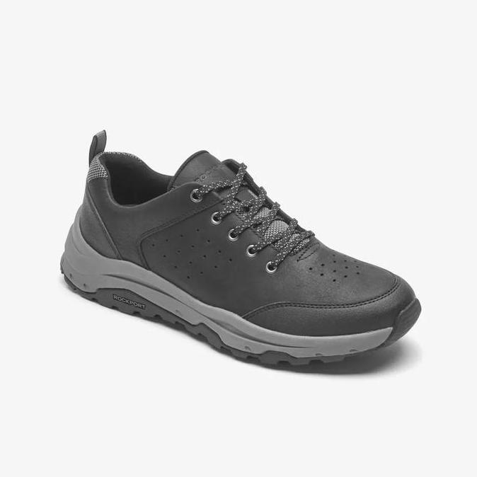 Ready ROCKPORT Birchfield AlpineLow Original Casual Pria Leather - BLACK LEA