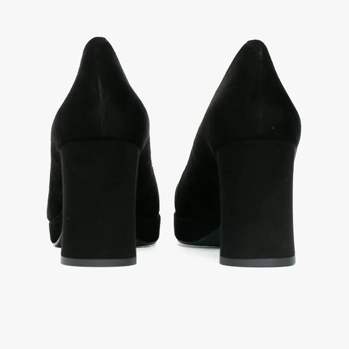 Ready UNISA MALIK By Linea Original Sepatu Heels Wanita Suede Leather - Black