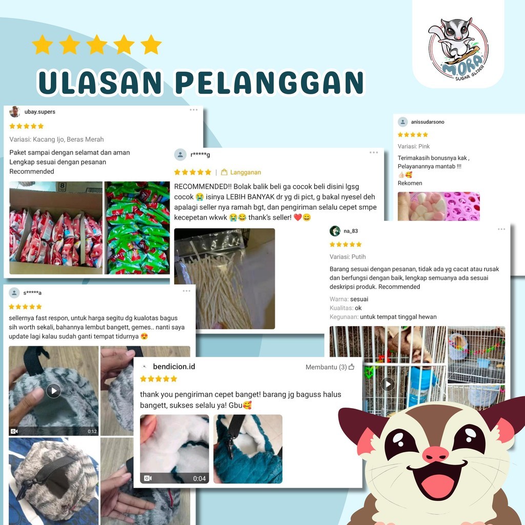 Mora Kandang Untulan Mini Sugar Glider Sangkar Travel Lovebird Hamster Landak Mini
