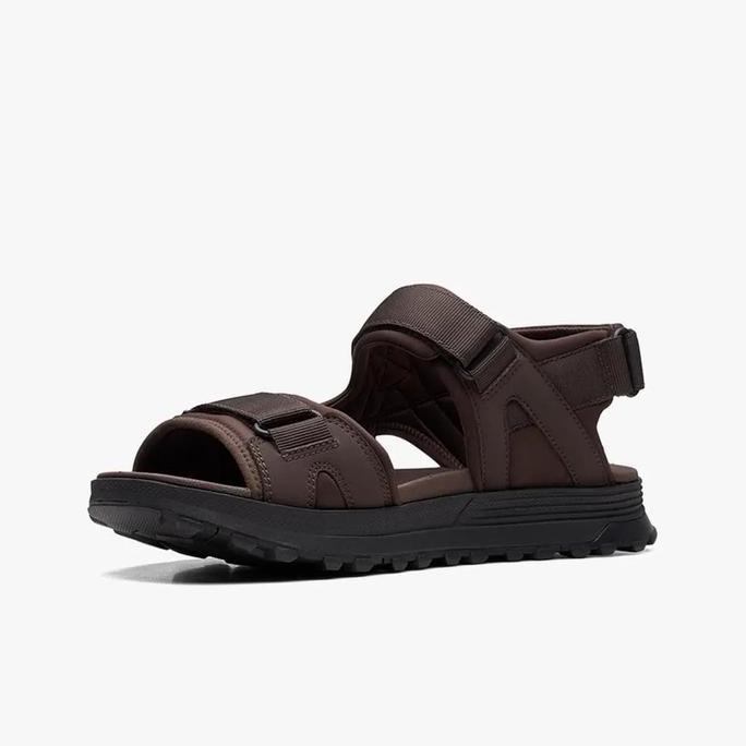 Ready CLARKS ATL Trek Sun Original Sepatu Sandal Pria Leather - Brown Combi