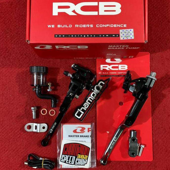 Master Rem Handle Rem Tromol Matic RCB Racing Boy S1 14mm Black Grey