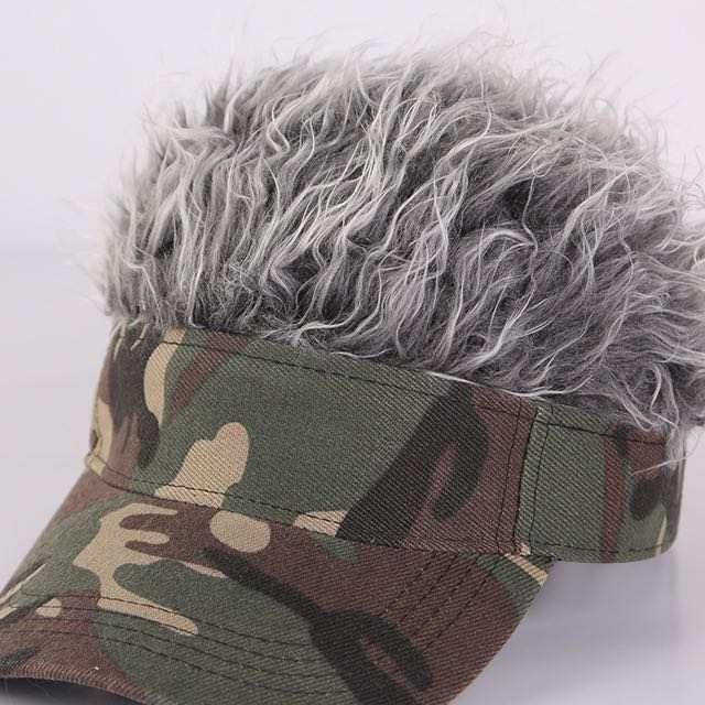 Topi Wig Model Rambut Pendek Pria Wanita Gaya Retro Hip-Hop Topi Wig Wibu Wig Korea Wig Rambut Bahan