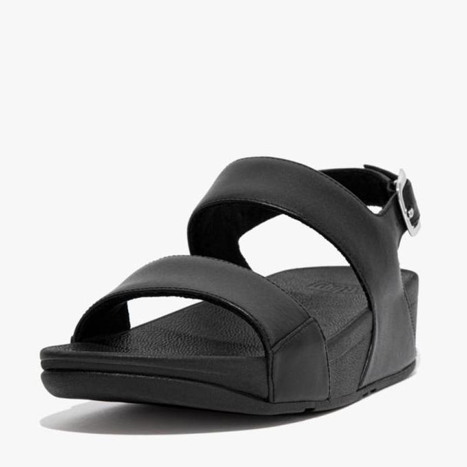 Ready Fitflop Lulu Leather Back Strap EU4-090 Sandal Wanita Ori Leather - BK