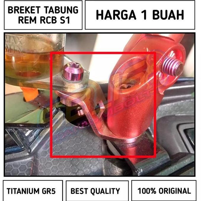 BREKET TABUNG MINYAK REM RCB S1 TITANIUM GR5