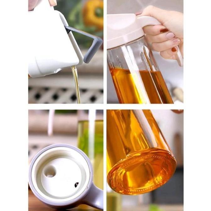 Botol Minyak Goreng Kaca Tebal Tempat Kecap Saos Susu Madu Cuka Jus -