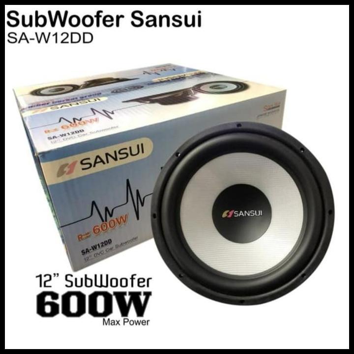 TERBARU SUBWOOFER SANSUI 12 INCH SA-W12DD / SUBWOOFER BULAT MOBIL 