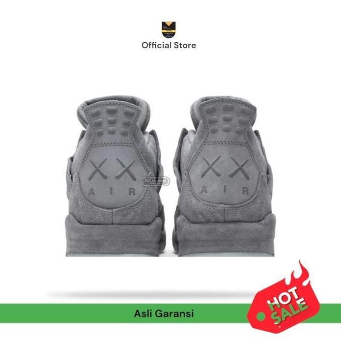 Ready Sepatu Sneakers Pria NIKE AIR JORDAN 4 RETRO X KAWS CEMENT GREY ORIGINAL BNIB Guarantetrusted