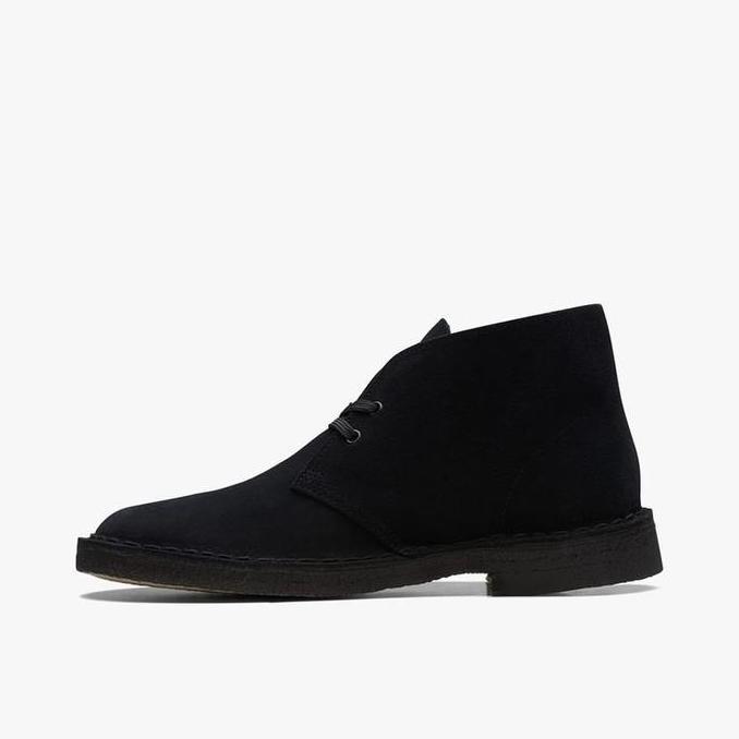 Ready Clarks Desert Men's Boot Original Sepatu Boots Pria Suede - Black