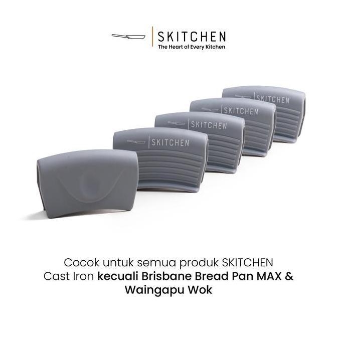 SKITCHEN Dual Silicone Handle - Pegangan Silikon Anti Panas, Anti Slip, Panci Wajan Cast Iron