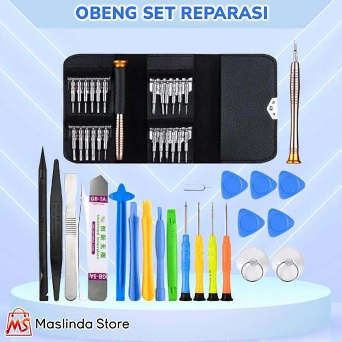 WASTU Alat Obeng Bongkar Set Hp /pembuka LCD Hp Lengkap Obeng  Iphone Macbook Pro Air